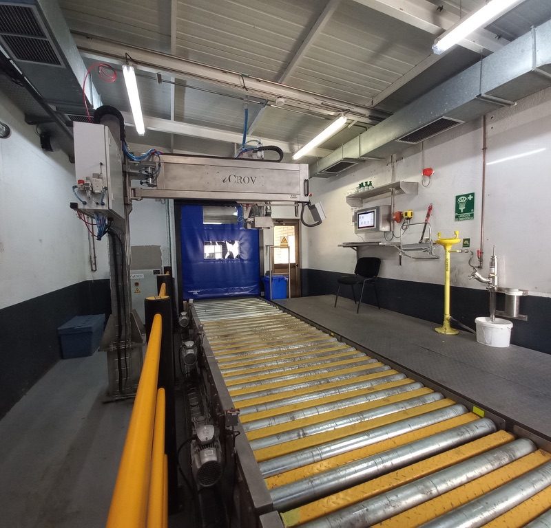 Roller conveyor filling line