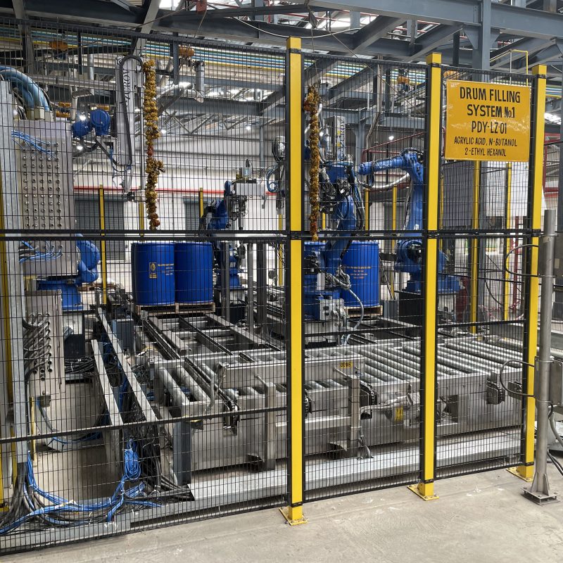 fully automatic drum filling for petrochemical industry