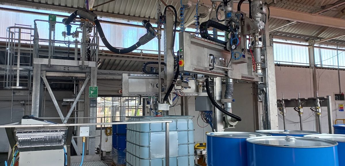 Semi Automatic Liquid Filler Drum Tote Canister On Pallet Sp2 53 De 56